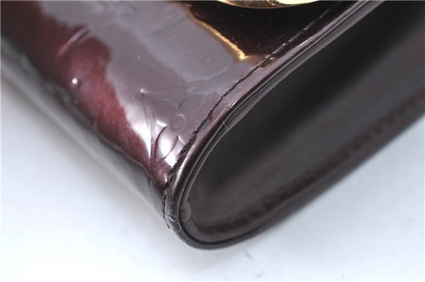 Auth Louis Vuitton Vernis Rossmore PM Shoulder Cross Bag M91546 Wine Red J1778