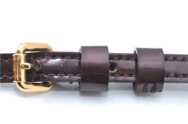 Auth Louis Vuitton Vernis Rossmore PM Shoulder Cross Bag M91546 Wine Red J1778