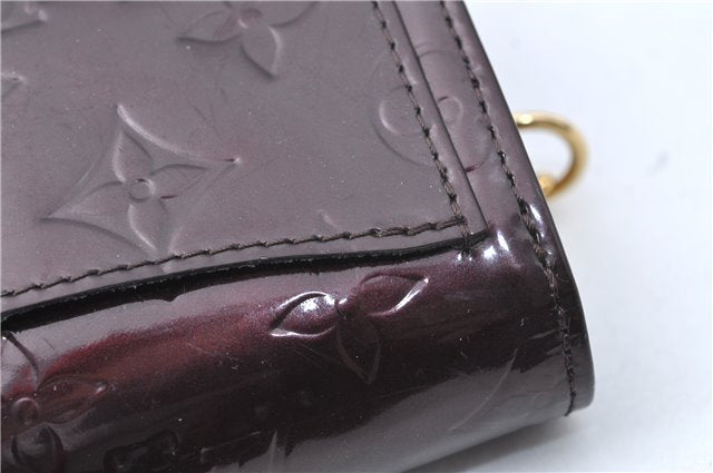 Auth Louis Vuitton Vernis Rossmore PM Shoulder Cross Bag M91546 Wine Red J1778