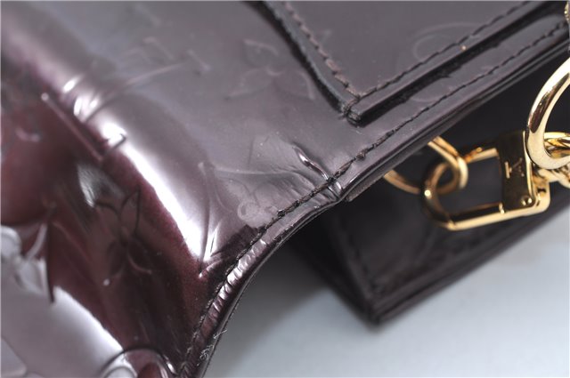 Auth Louis Vuitton Vernis Rossmore PM Shoulder Cross Bag M91546 Wine Red J1778