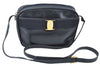 Auth Salvatore Ferragamo Vara Shoulder Cross Bag Purse Leather Navy Blue J1781
