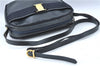 Auth Salvatore Ferragamo Vara Shoulder Cross Bag Purse Leather Navy Blue J1781