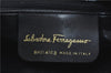 Auth Salvatore Ferragamo Vara Shoulder Cross Bag Purse Leather Navy Blue J1781