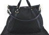 Authentic GUCCI Abbey Hand Tote Bag GG Canvas Leather 130734 Black J1783