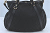 Authentic GUCCI Abbey Hand Tote Bag GG Canvas Leather 130734 Black J1783