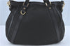 Authentic GUCCI Abbey Hand Tote Bag GG Canvas Leather 130734 Black J1783