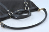 Authentic GUCCI Abbey Hand Tote Bag GG Canvas Leather 130734 Black J1783