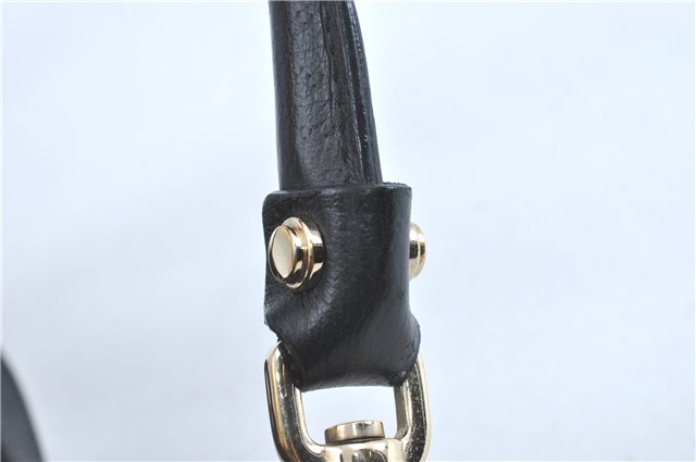 Authentic GUCCI Abbey Hand Tote Bag GG Canvas Leather 130734 Black J1783