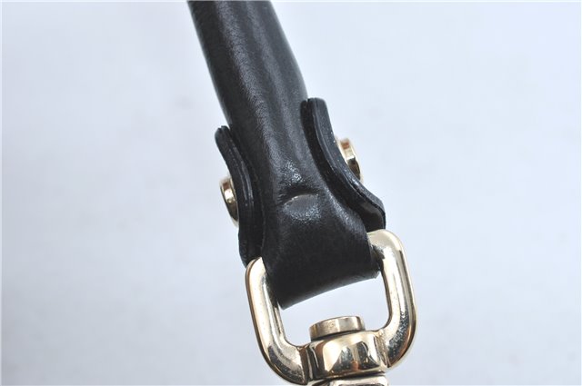 Authentic GUCCI Abbey Hand Tote Bag GG Canvas Leather 130734 Black J1783