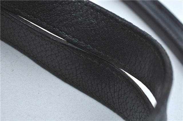 Authentic GUCCI Abbey Hand Tote Bag GG Canvas Leather 130734 Black J1783