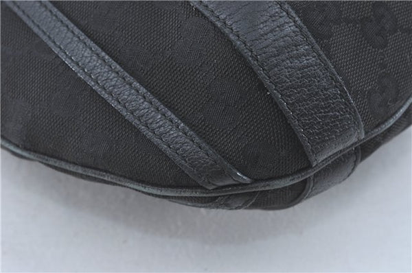 Authentic GUCCI Abbey Hand Tote Bag GG Canvas Leather 130734 Black J1783