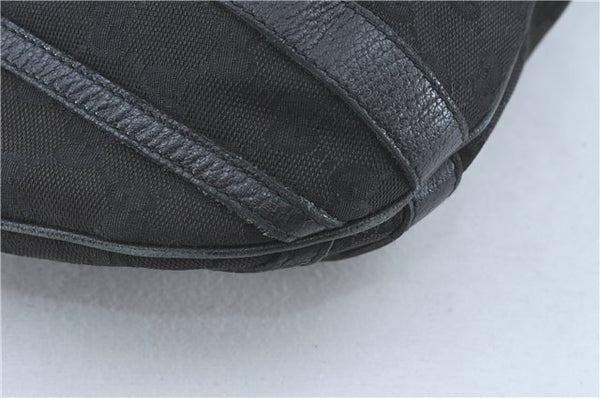 Authentic GUCCI Abbey Hand Tote Bag GG Canvas Leather 130734 Black J1783