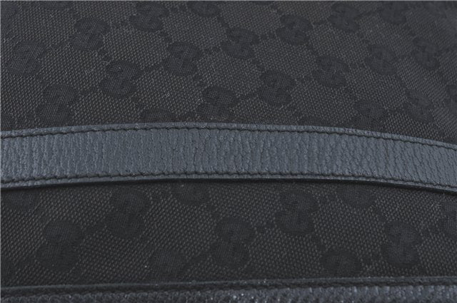 Authentic GUCCI Abbey Hand Tote Bag GG Canvas Leather 130734 Black J1783