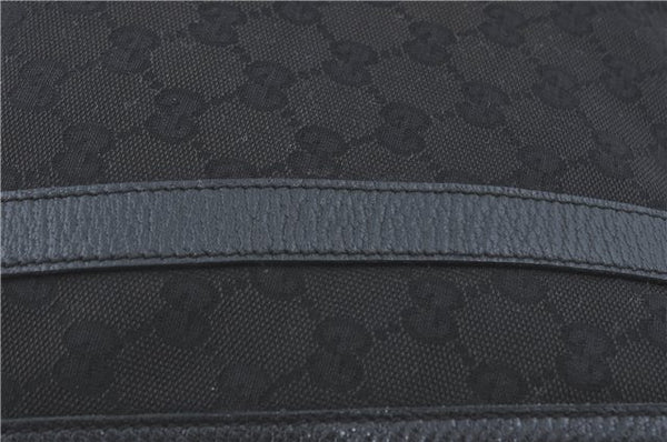 Authentic GUCCI Abbey Hand Tote Bag GG Canvas Leather 130734 Black J1783