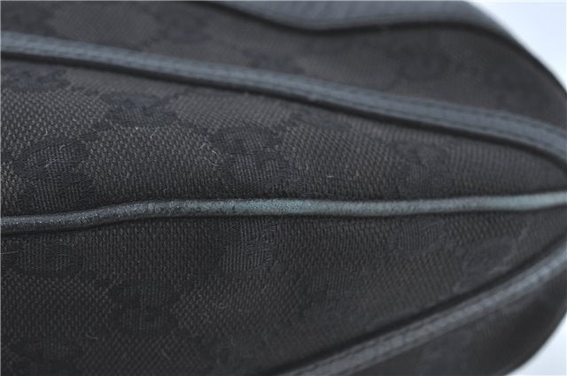 Authentic GUCCI Abbey Hand Tote Bag GG Canvas Leather 130734 Black J1783