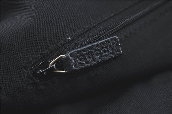 Authentic GUCCI Abbey Hand Tote Bag GG Canvas Leather 130734 Black J1783