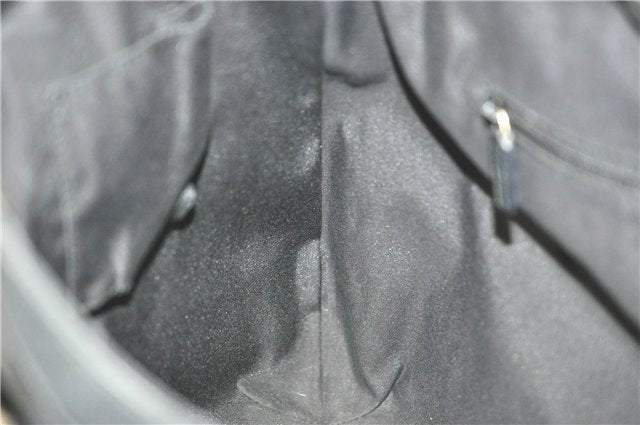 Authentic GUCCI Abbey Hand Tote Bag GG Canvas Leather 130734 Black J1783