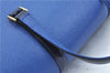 Authentic Burberrys Vintage Leather Hand Bag Purse Blue J1784