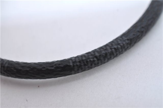 Authentic Louis Vuitton Damier Graphite Bracelet Keepit Black M6140E LV J1785