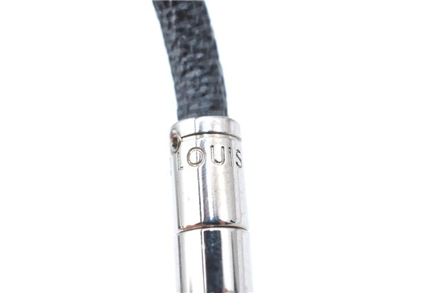 Authentic Louis Vuitton Damier Graphite Bracelet Keepit Black M6140E LV J1785