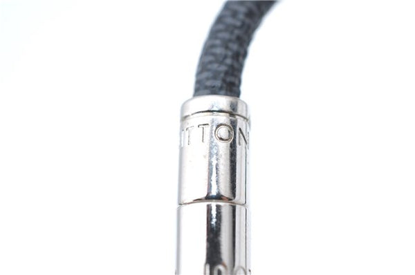 Authentic Louis Vuitton Damier Graphite Bracelet Keepit Black M6140E LV J1785