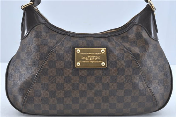 Authentic Louis Vuitton Damier Thames GM Shoulder Bag N48181 LV J1787