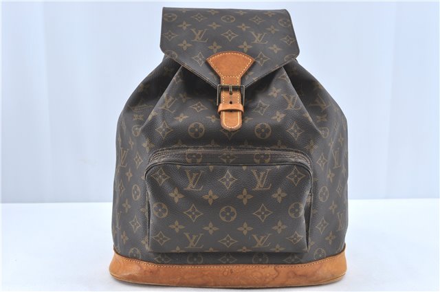 Authentic Louis Vuitton Monogram Montsouris GM Backpack M51135 LV J1788