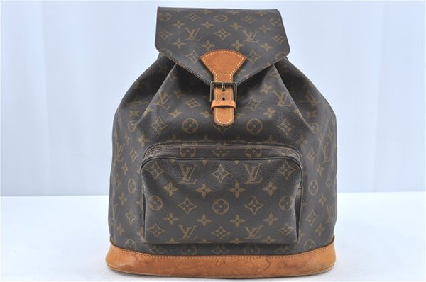 Authentic Louis Vuitton Monogram Montsouris GM Backpack M51135 LV J1788