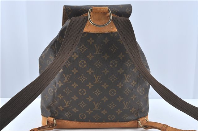Authentic Louis Vuitton Monogram Montsouris GM Backpack M51135 LV J1788