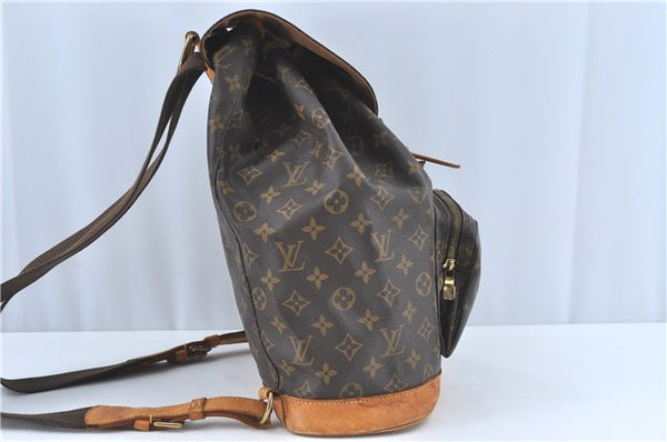 Authentic Louis Vuitton Monogram Montsouris GM Backpack M51135 LV J1788
