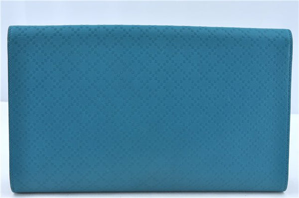 Auth GUCCI Diamante Clutch Hand Bag Document Case PVC Leather 354232 Blue J1791