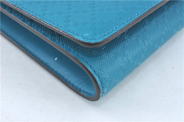 Auth GUCCI Diamante Clutch Hand Bag Document Case PVC Leather 354232 Blue J1791