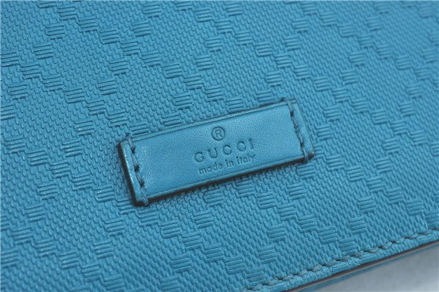 Auth GUCCI Diamante Clutch Hand Bag Document Case PVC Leather 354232 Blue J1791