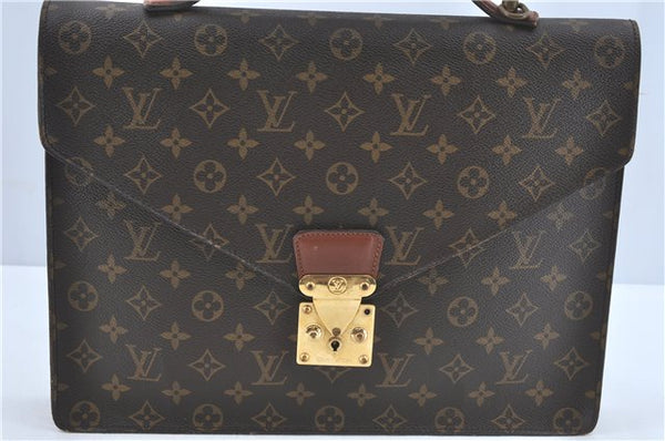 Auth Louis Vuitton Monogram Porte Documents Bandouliere M53338 Briefcase J1792