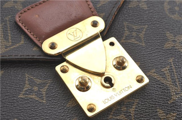 Auth Louis Vuitton Monogram Porte Documents Bandouliere M53338 Briefcase J1792