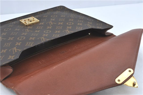 Auth Louis Vuitton Monogram Porte Documents Bandouliere M53338 Briefcase J1792