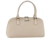 Authentic BURBERRY Vintage Leather Hand Bag Purse Ivory J1796