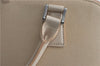 Authentic BURBERRY Vintage Leather Hand Bag Purse Ivory J1796