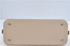 Authentic BURBERRY Vintage Leather Hand Bag Purse Ivory J1796