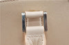 Authentic BURBERRY Vintage Leather Hand Bag Purse Ivory J1796