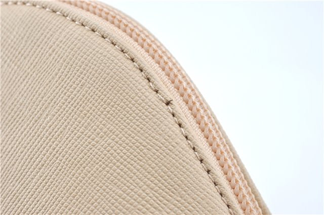 Authentic BURBERRY Vintage Leather Hand Bag Purse Ivory J1796