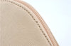 Authentic BURBERRY Vintage Leather Hand Bag Purse Ivory J1796