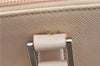 Authentic BURBERRY Vintage Leather Hand Bag Purse Ivory J1796