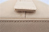 Authentic BURBERRY Vintage Leather Hand Bag Purse Ivory J1796