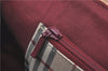 Authentic BURBERRY Vintage Leather Hand Bag Purse Ivory J1796