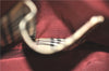 Authentic BURBERRY Vintage Leather Hand Bag Purse Ivory J1796