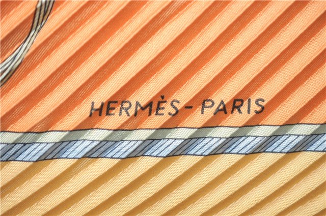 Auth HERMES Pleats Scarf 