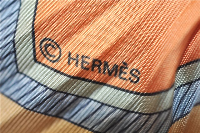 Auth HERMES Pleats Scarf 