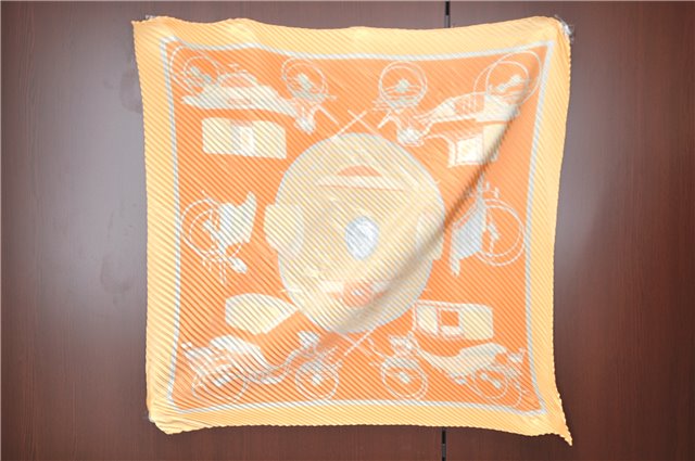 Auth HERMES Pleats Scarf 