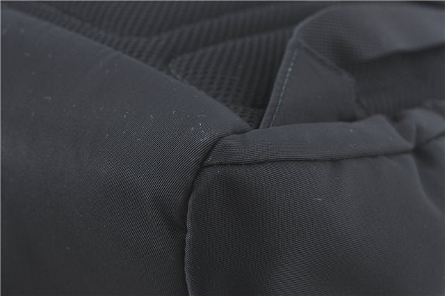 Authentic PRADA Nylon Tessuto Leather Backpack 2VZ025 Black J1802